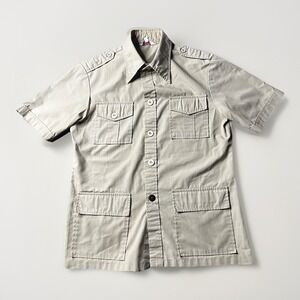 Vintage 70s Mcgregor Shirt Mens Medium Khaki Utility Safari Chore Military